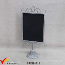 Vintage Gray Metal Framed Signs Function Small Handheld Chalkboard